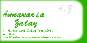 annamaria zalay business card