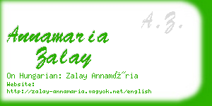 annamaria zalay business card